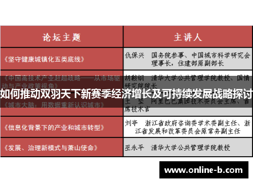 如何推动双羽天下新赛季经济增长及可持续发展战略探讨