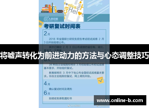 将嘘声转化为前进动力的方法与心态调整技巧