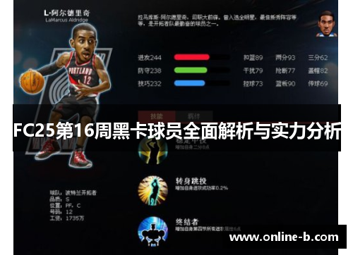 FC25第16周黑卡球员全面解析与实力分析