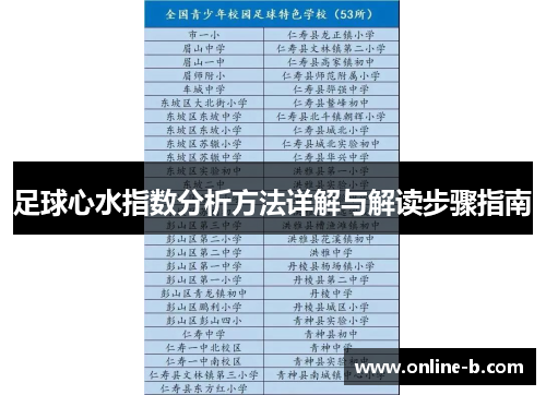 足球心水指数分析方法详解与解读步骤指南